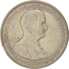 Coin, Hungary, 5 Pengö, 1930, VF(30-35), Silver, KM:512.1