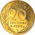Moneta, Francja, Marianne, 20 Centimes, 1997, Paris, MS(63), Aluminium-Brąz