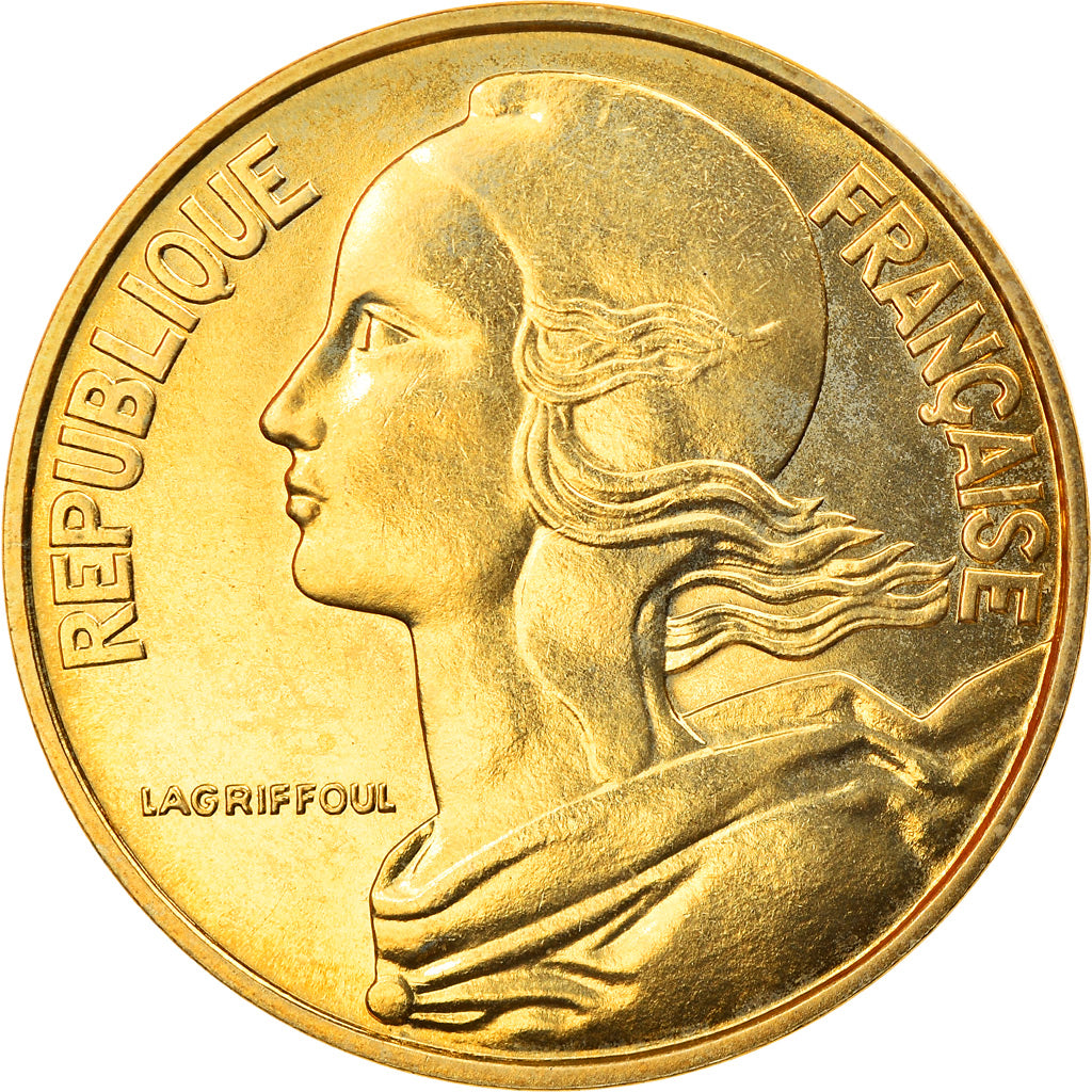 Moeda, França, Marianne, 20 Centimes, 1972, Paris, MS(63), Alumínio-Bronze