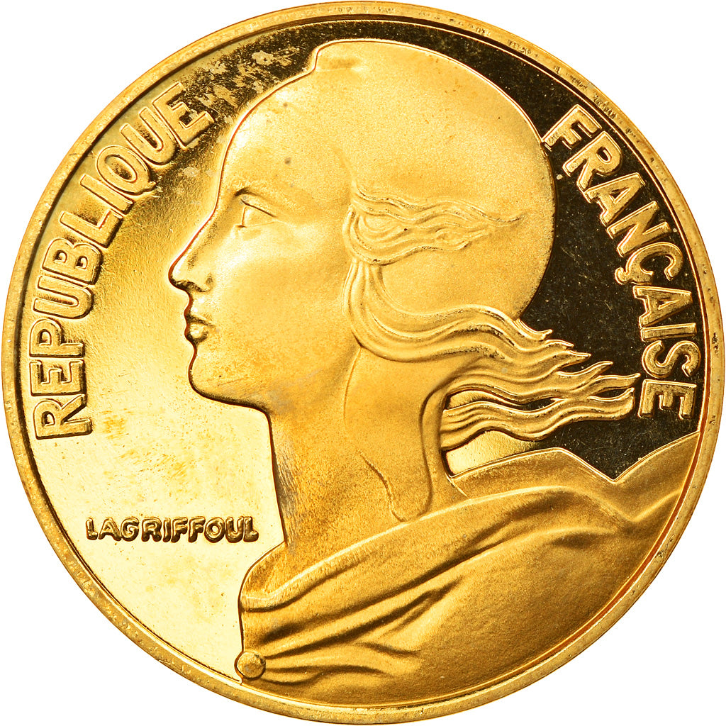 Moeda, França, Marianne, 20 Centimes, 1995, Paris, BE, MS(63)