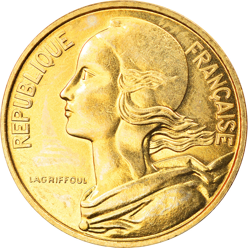 Moneta, Francja, Marianne, 10 Centimes, 1978, Paris, MS(63), Aluminium-Brąz