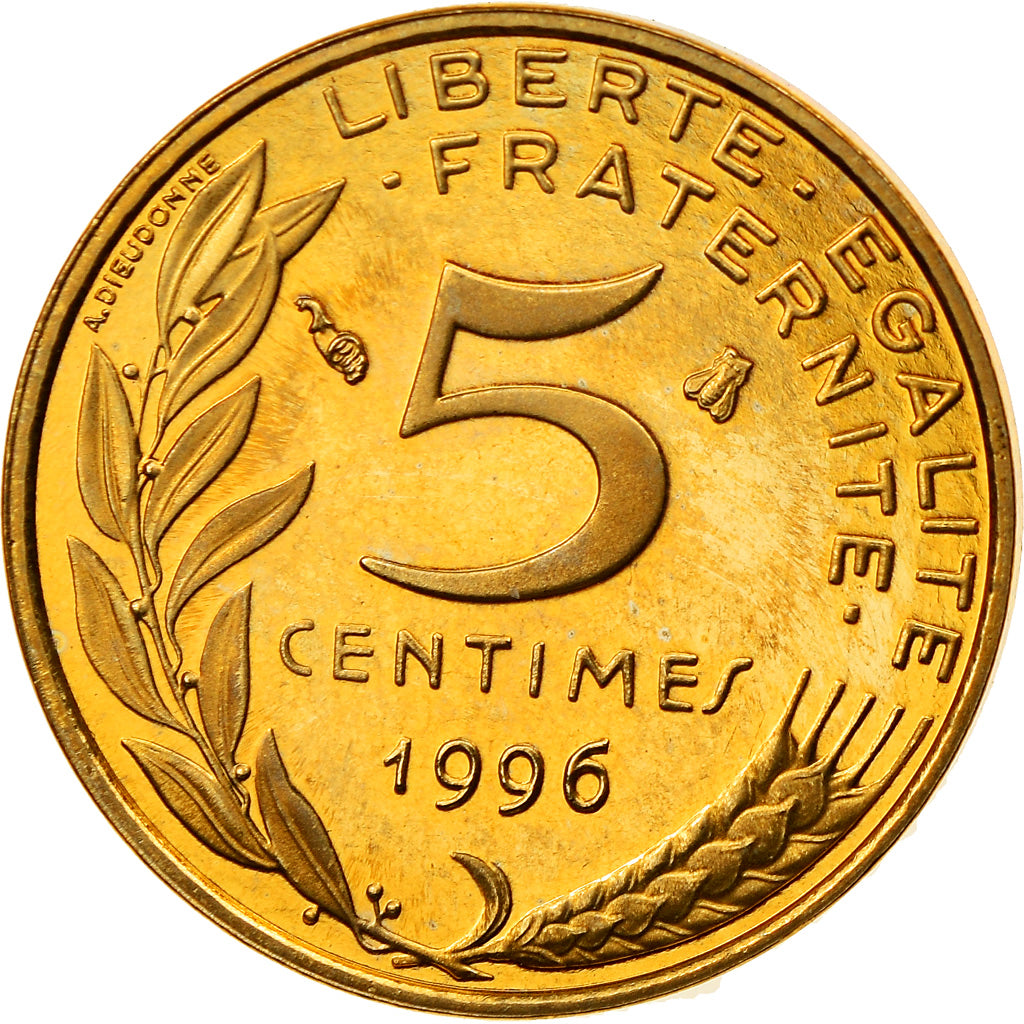 Moneta, Francia, Marianne, 5 Centimes, 1996, Paris, BE, SPL, Alluminio-bronzo