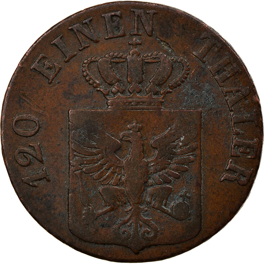Coin, German States, PRUSSIA, Friedrich Wilhelm III, 3 Pfennig, 1828