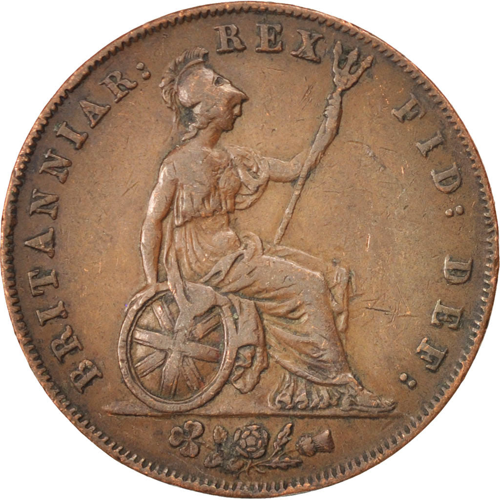 Great Britain, 1/2 Penny, 1826, KM #692, EF(40-45), Copper, 9.27
