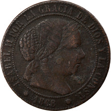 Coin, Spain, Isabel II, 1/2 Centimo, 1868, Madrid, EF(40-45), Copper, KM:632.5