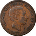 Moneta, Spagna, Alfonso XII, 5 Centimos, 1877, Madrid, MB+, Bronzo, KM:674