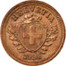 Coin, Switzerland, Rappen, 1934, Bern, AU(50-53), Bronze, KM:3.2
