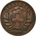 Coin, Switzerland, 2 Rappen, 1906, Bern, VF(30-35), Bronze, KM:4.2