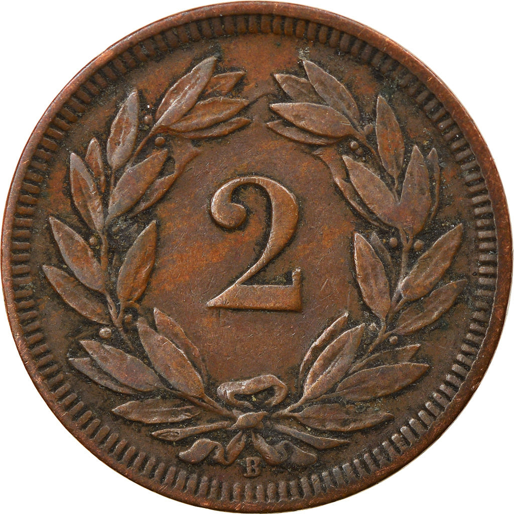 Coin, Switzerland, 2 Rappen, 1906, Bern, VF(30-35), Bronze, KM:4.2