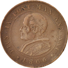 Coin, ITALIAN STATES, PAPAL STATES, Pius IX, 2 Soldi, 10 Centesimi, 1866