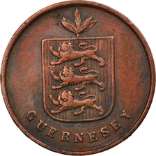 Coin, Guernsey, Double, 1830, Heaton, EF(40-45), Copper, KM:1