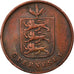 Coin, Guernsey, Double, 1830, Heaton, EF(40-45), Copper, KM:1