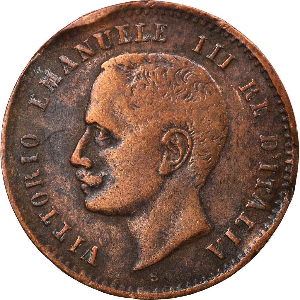 Coin, Italy, Vittorio Emanuele III, 2 Centesimi, 1908, Rome, VF(30-35), Bronze