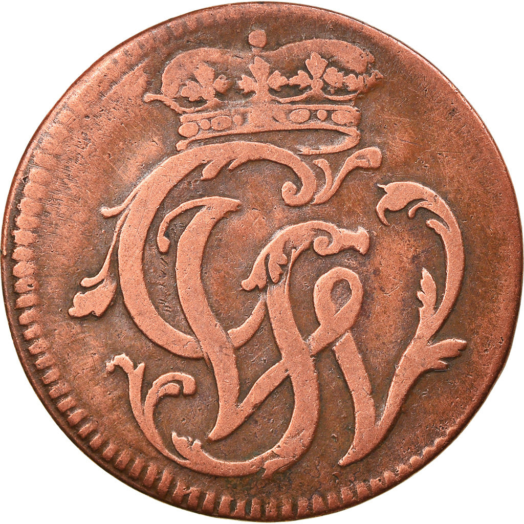 Monnaie, Etats allemands, WIED-RUNKEL, Johann Ludwig Adolph, 1/4 Stüber, 1758