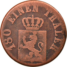 Coin, German States, HESSE-CASSEL, Wilhelm II and Friedrich Wilhelm, 2 Heller