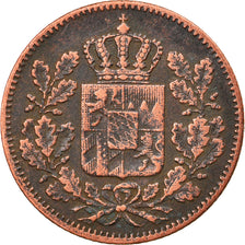 Moneta, Stati tedeschi, BAVARIA, Maximilian II, 1/2 Kreuzer, 1851, BB, Rame