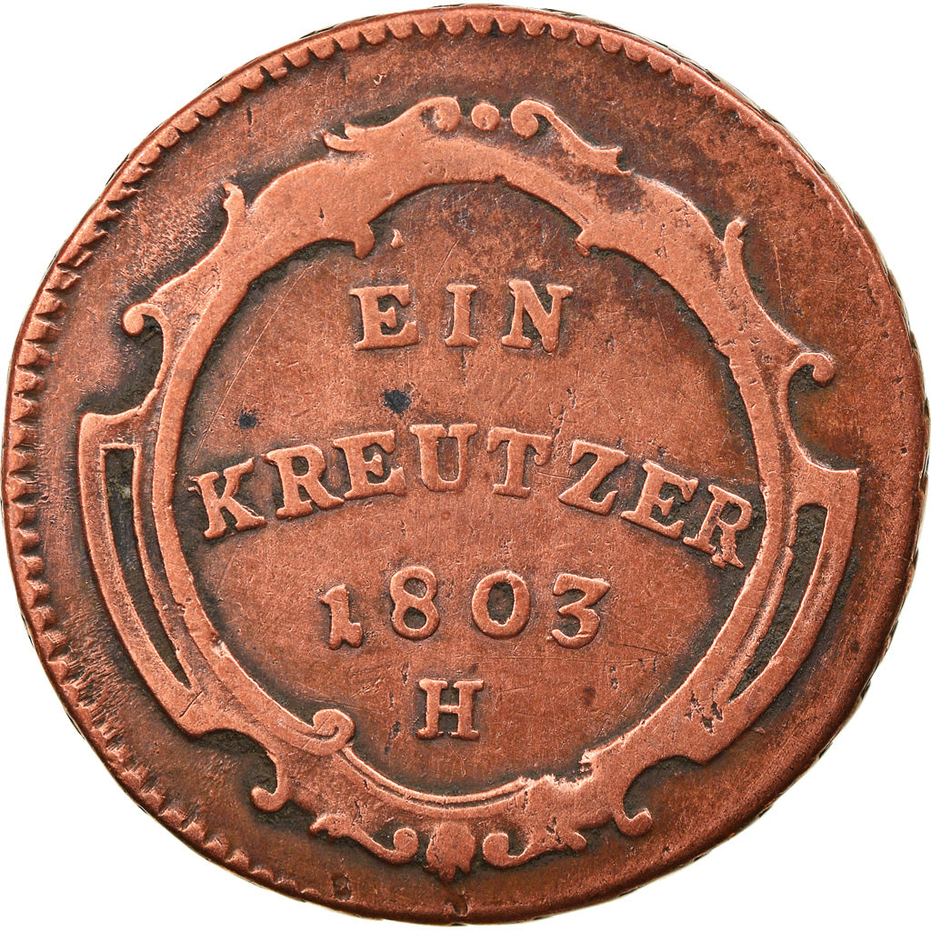 Moneda, Estados alemanes, FURTHER AUSTRIA, Franz II, Kreutzer, 1803, G, BC+