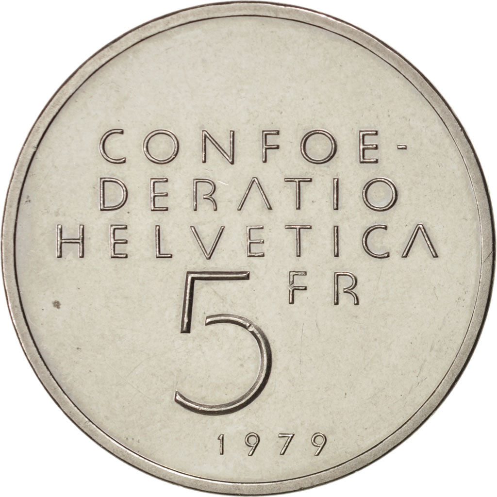 Svizzera, 5 Francs, 1979, SPL-, Rame-nichel, KM:58