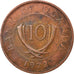 Coin, Uganda, 10 Cents, 1972, EF(40-45), Bronze, KM:2