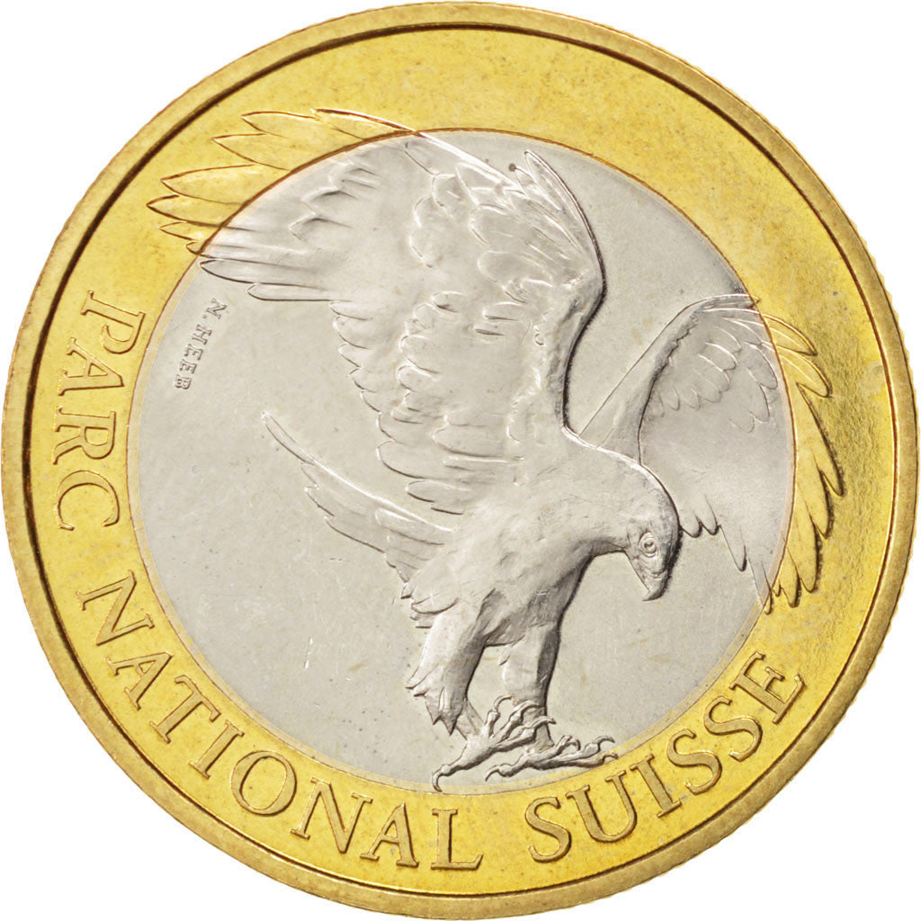 SWITZERLAND, 10 Francs, 2008, Bern, KM #126, AU(55-58), Bi-Metallic, 32.85,...