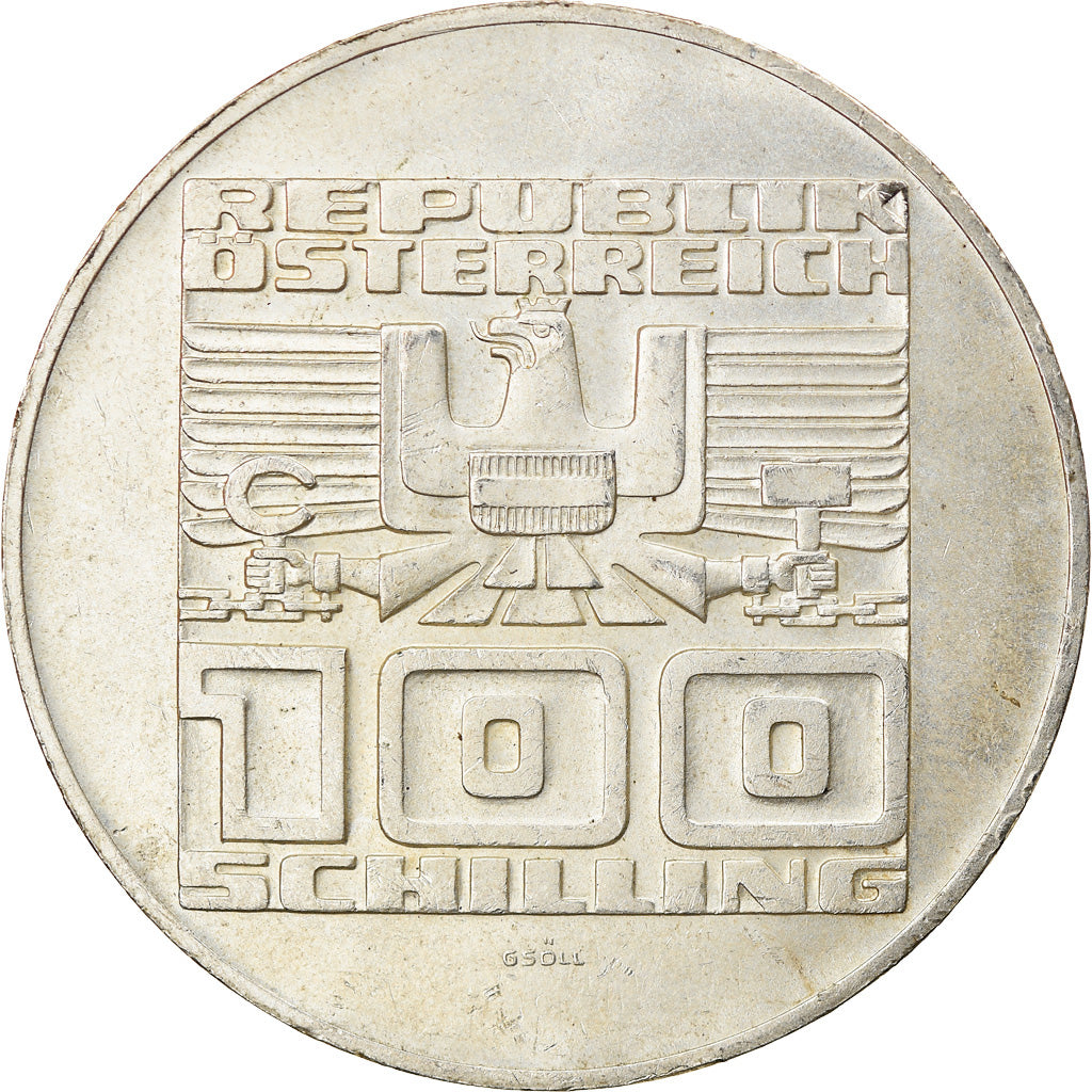Moneta, Austria, Staatsvertrag, 100 Schilling, 1975, SPL-, Argento, KM:2924
