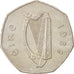 IRELAND REPUBLIC, 50 Pence, 1988, KM #26, MS(60-62), Copper-Nickel, 30, 13.63