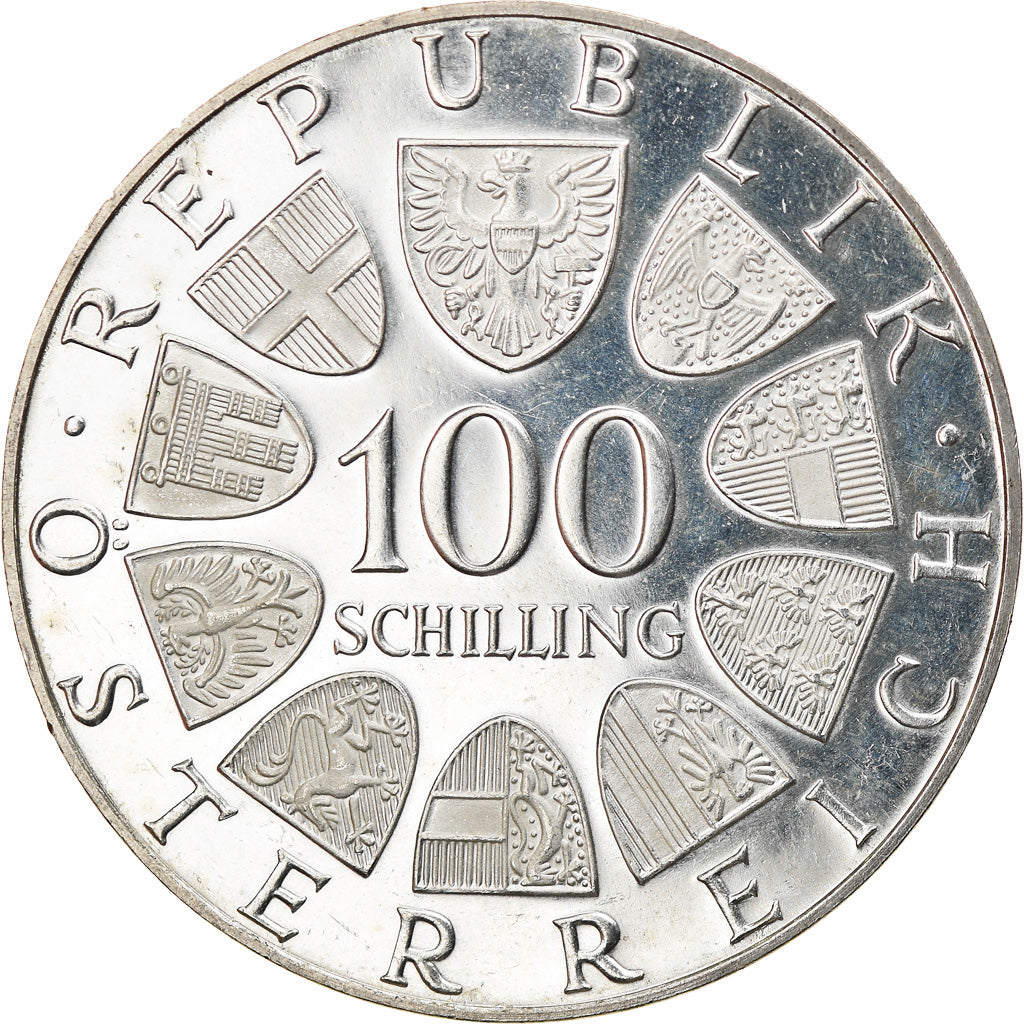 Coin, Austria, Centre International, 100 Schilling, 1979, Proof, AU(55-58)