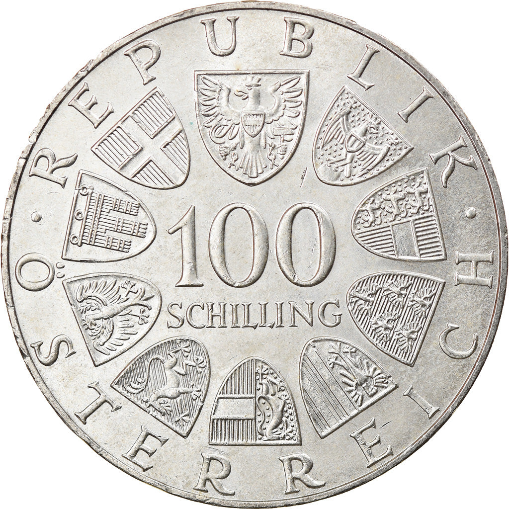 Monnaie, Autriche, Burgtheater, 100 Schilling, 1976, SUP, Argent, KM:2930
