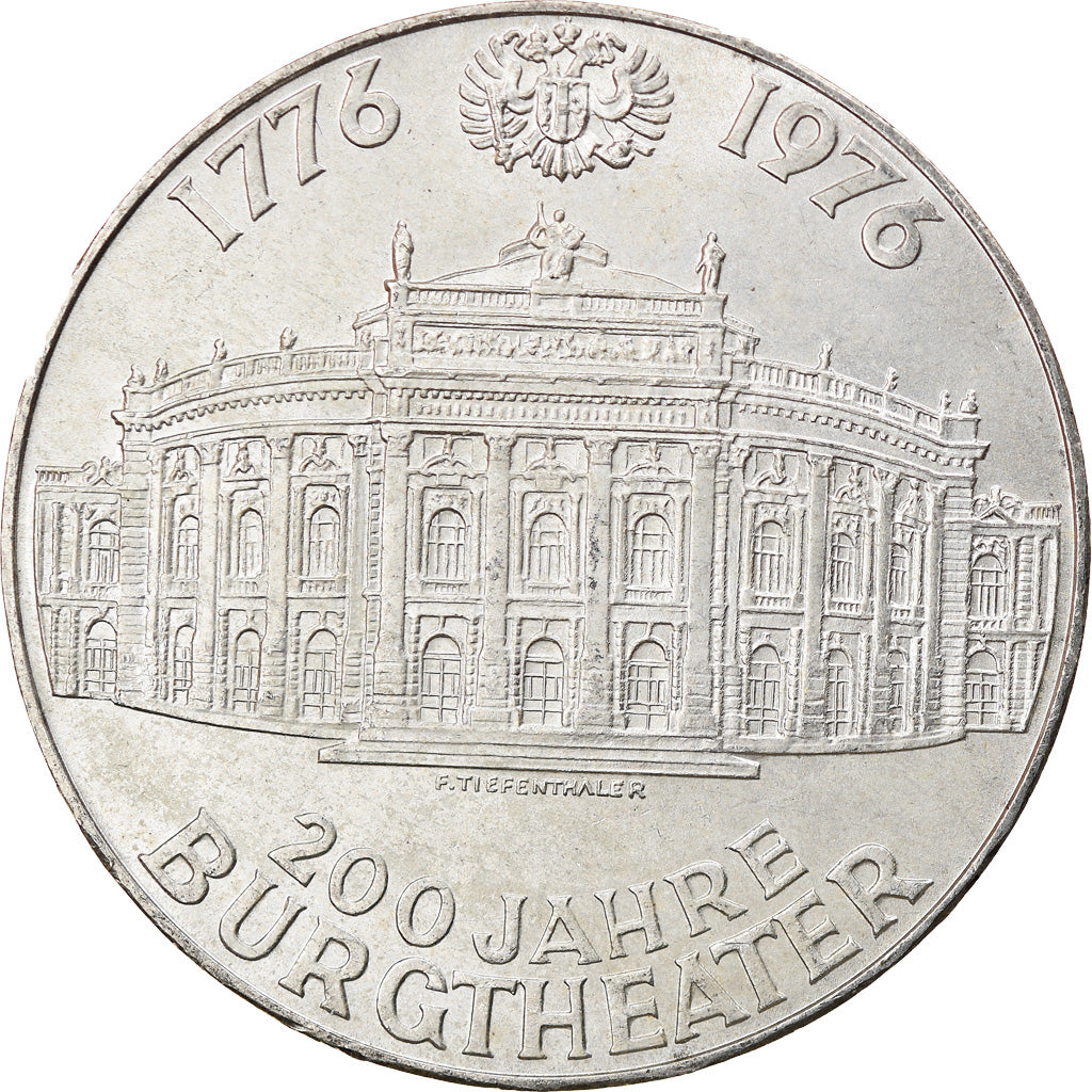 Monnaie, Autriche, Burgtheater, 100 Schilling, 1976, SUP, Argent, KM:2930