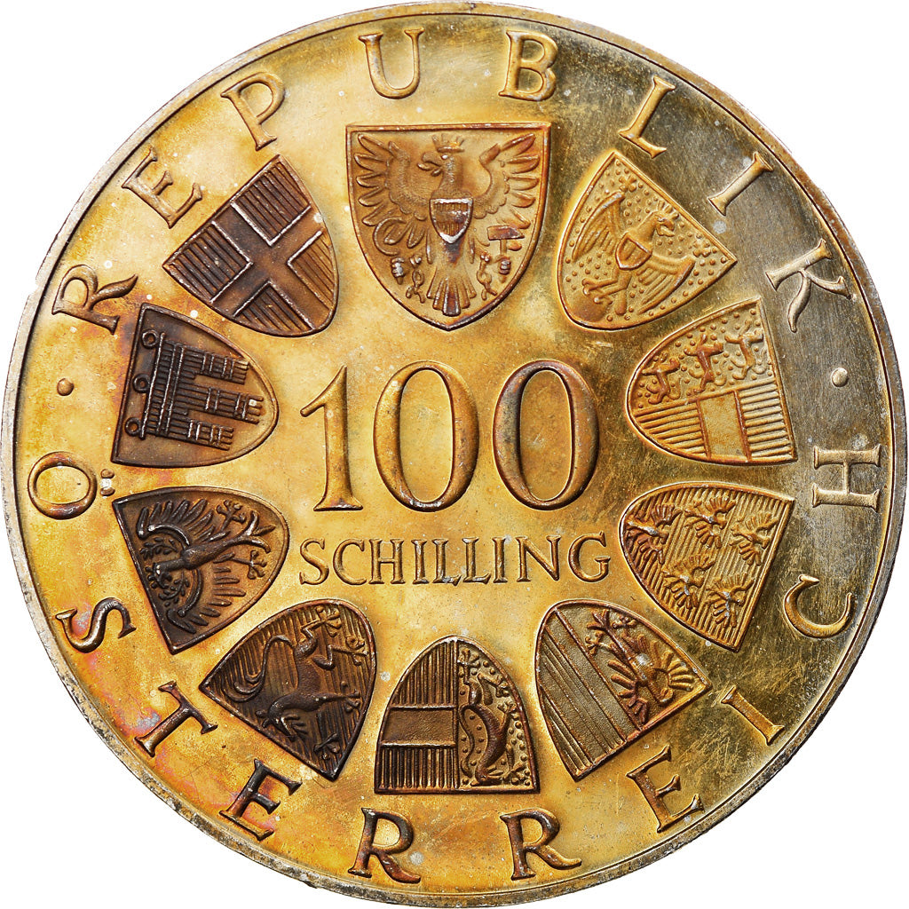 Moneta, Austria, 100 Schilling, 1976, Proof, AU(55-58), Srebro, KM:2926