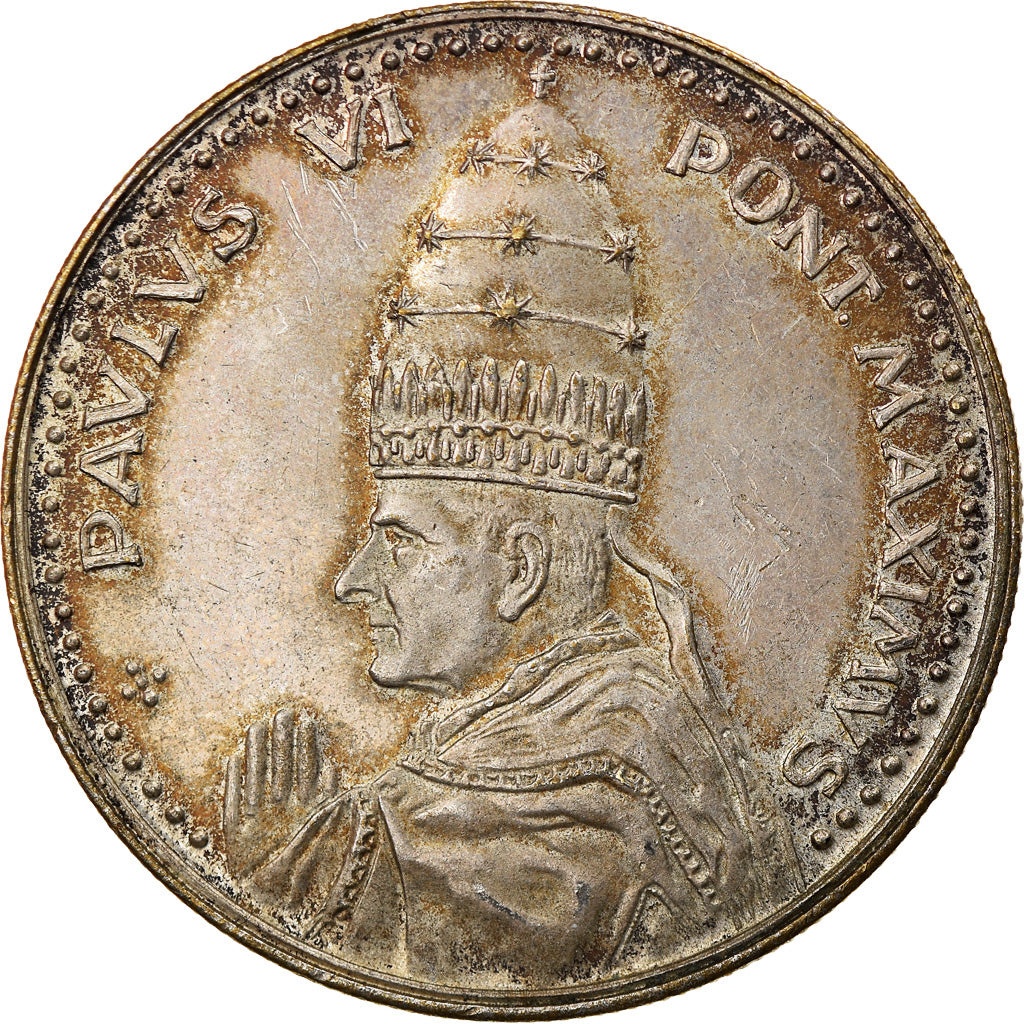 Vatican, Medal, Le Pape Paul VI, VF(30-35), Copper Plated Silver