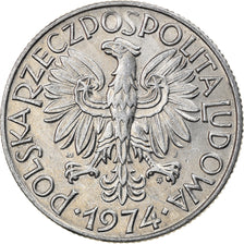 Münze, Polen, 5 Zlotych, 1974, Warsaw, VZ, Aluminium, KM:47
