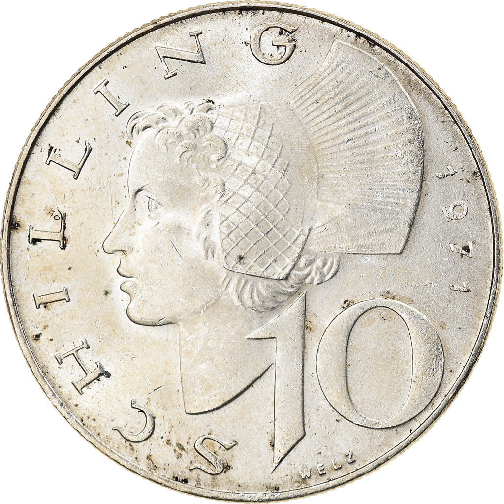 Coin, Austria, 10 Schilling, 1971, AU(55-58), Silver, KM:2882