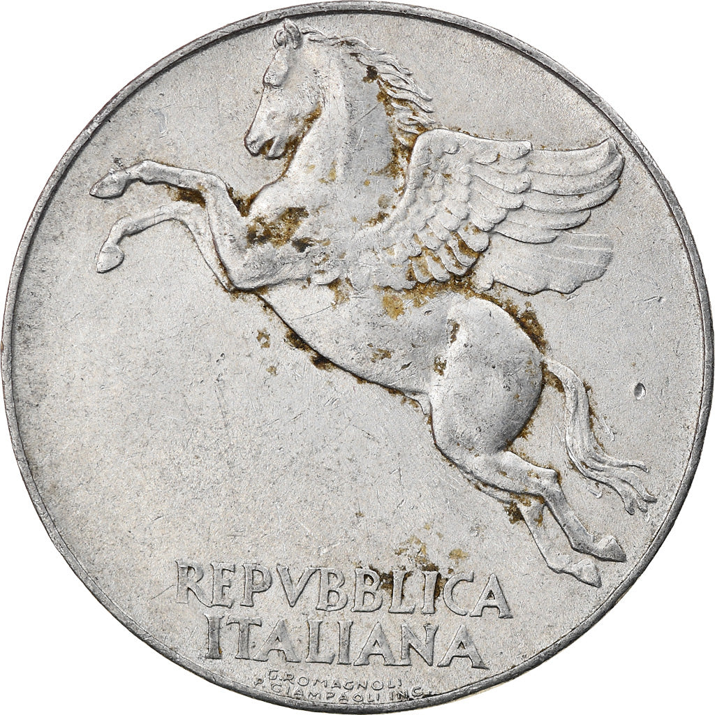 Moneta, Italia, 10 Lire, 1950, Rome, MB+, Alluminio, KM:90