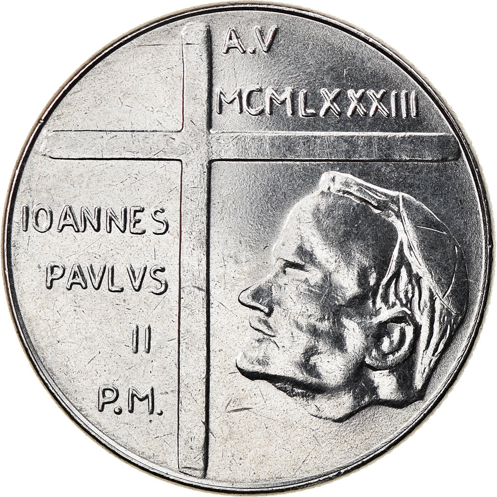 Münze, Vatikanstadt, John Paul II, 100 Lire, 1983, Roma, VZ, Stainless Steel