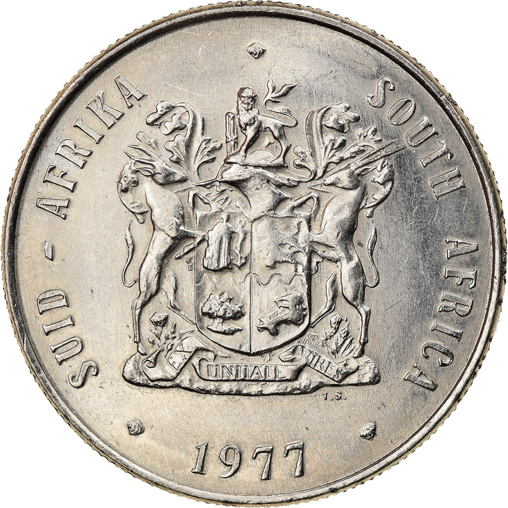Moneta, Sudafrica, Rand, 1977, SPL-, Nichel, KM:88a