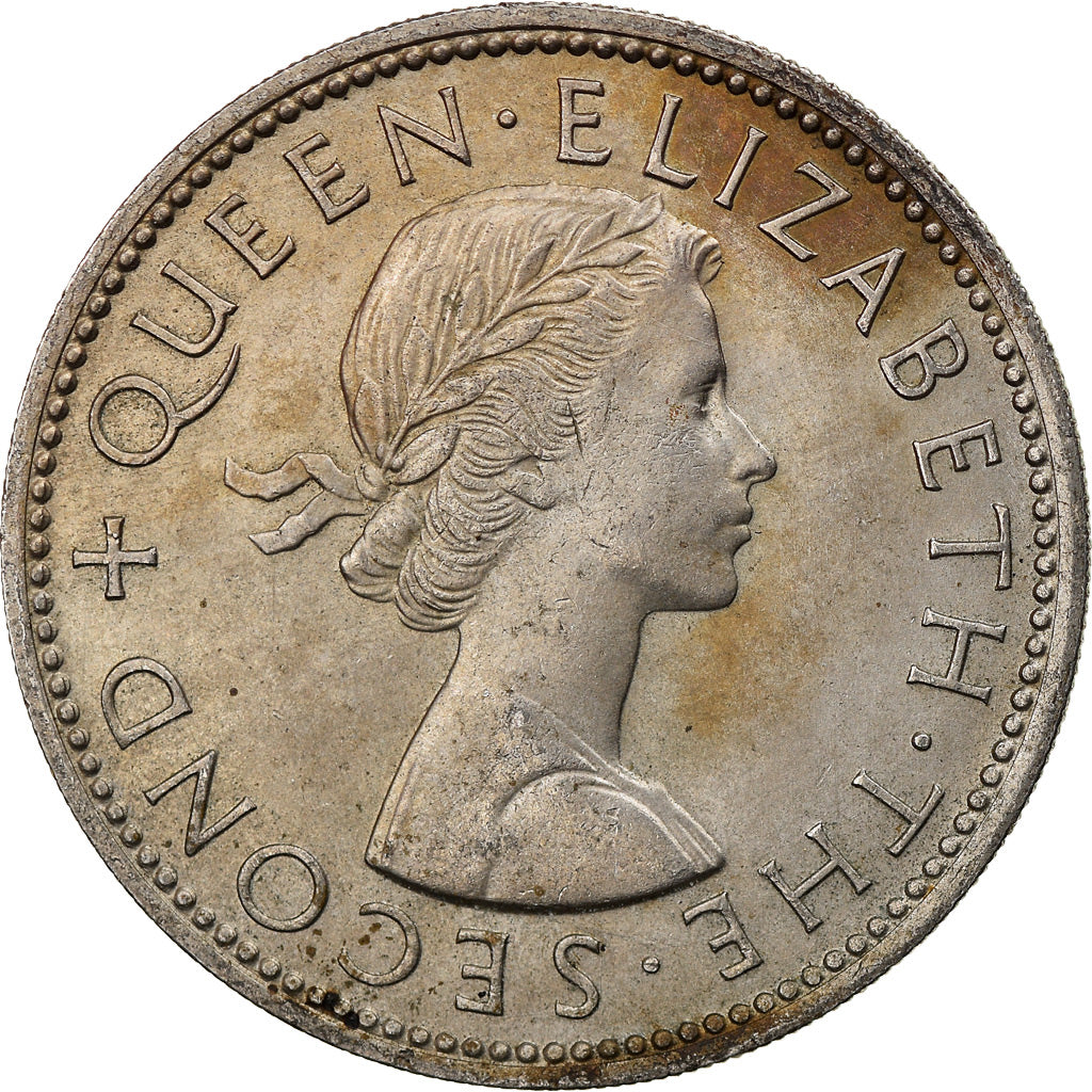 Coin, New Zealand, Elizabeth II, Florin, 1964, EF(40-45), Copper-nickel, KM:28.2