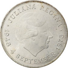 Coin, Netherlands, Juliana, 10 Gulden, 1973, AU(55-58), Silver, KM:196