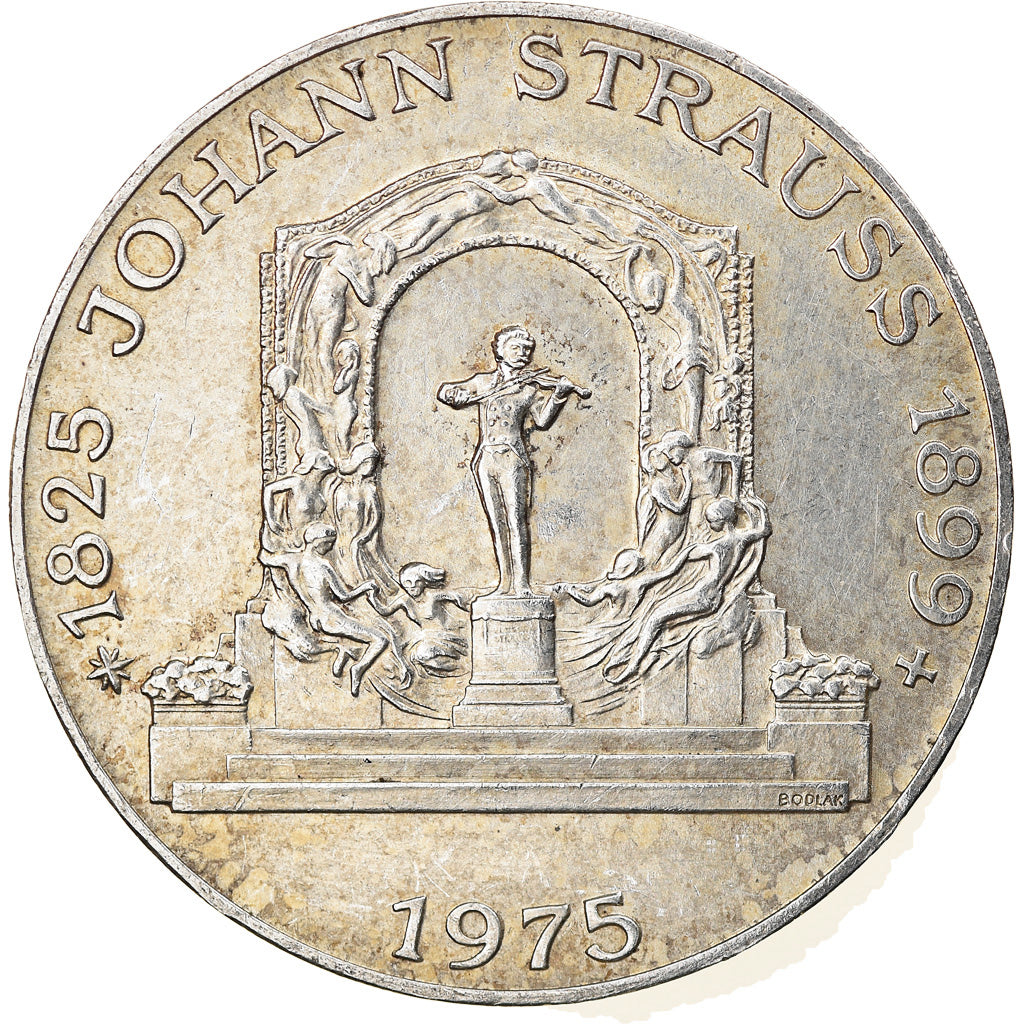 Monnaie, Autriche, Johann Strauss, 100 Schilling, 1975, SUP, Argent, KM:2923