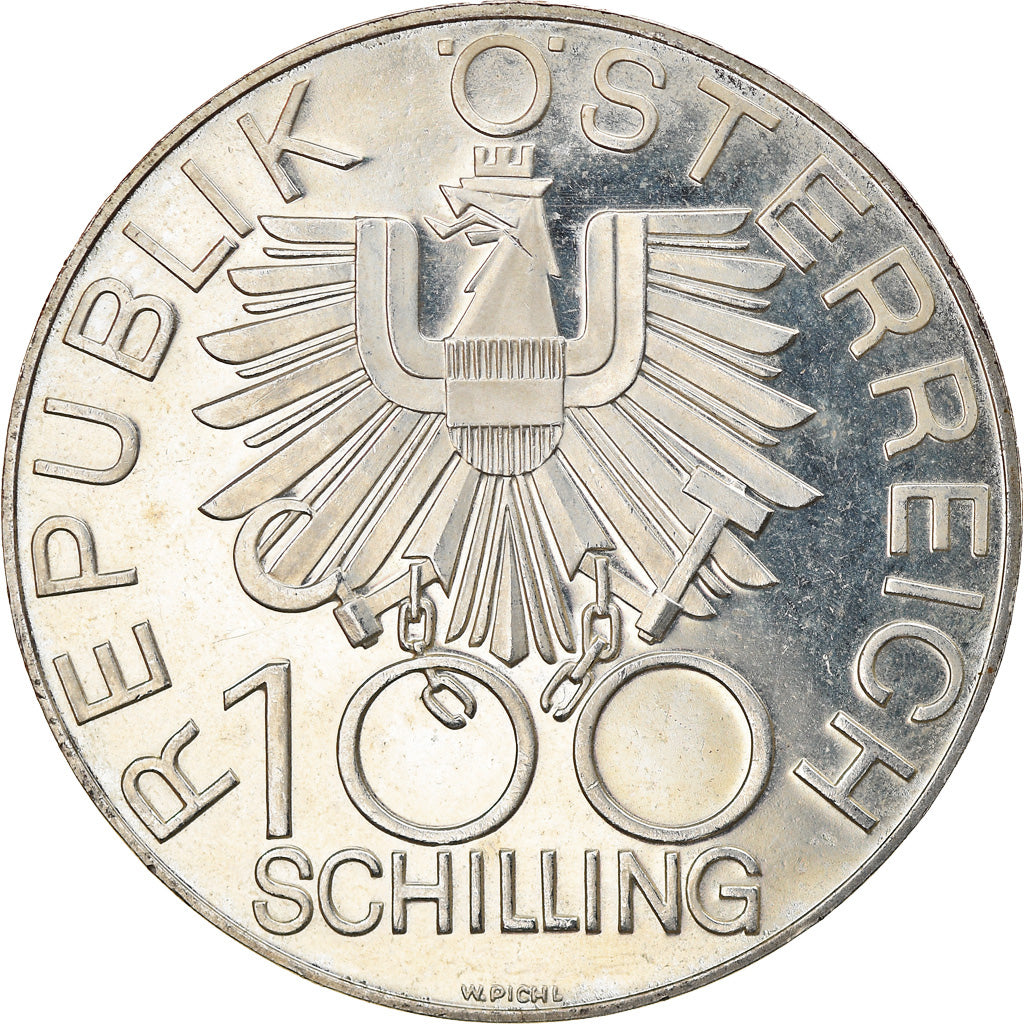 Coin, Austria, Wiener Neustadt, 100 Schilling, 1979, Proof, AU(55-58), Silver