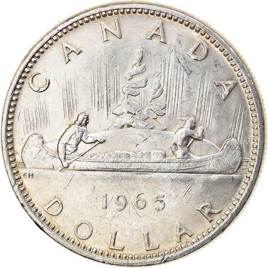 Coin, Canada, Elizabeth II, Dollar, 1965, Royal Canadian Mint, Ottawa
