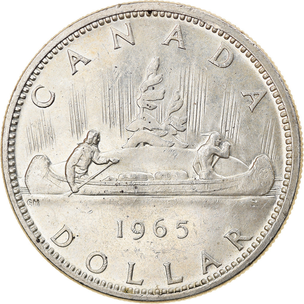 Coin, Canada, Elizabeth II, Dollar, 1965, Royal Canadian Mint, Ottawa