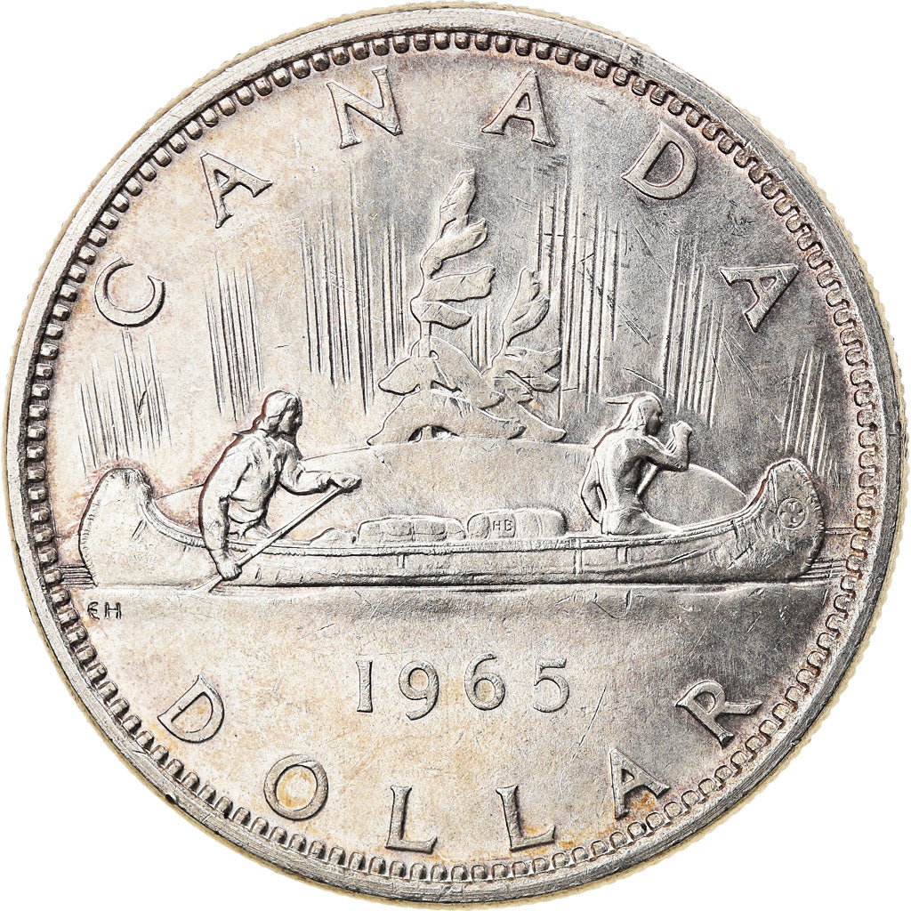Coin, Canada, Elizabeth II, Dollar, 1965, Royal Canadian Mint, Ottawa