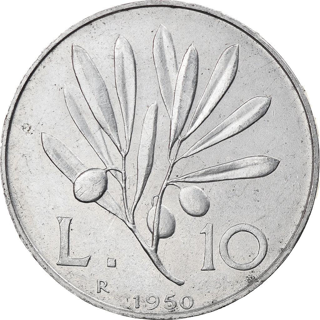 Moneta, Italia, 10 Lire, 1950, Rome, SPL-, Alluminio, KM:90