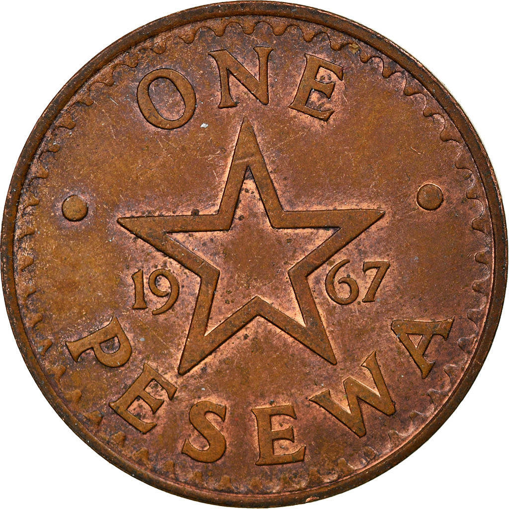Moneta, Ghana, Pesewa, 1967, BB, Bronzo, KM:13