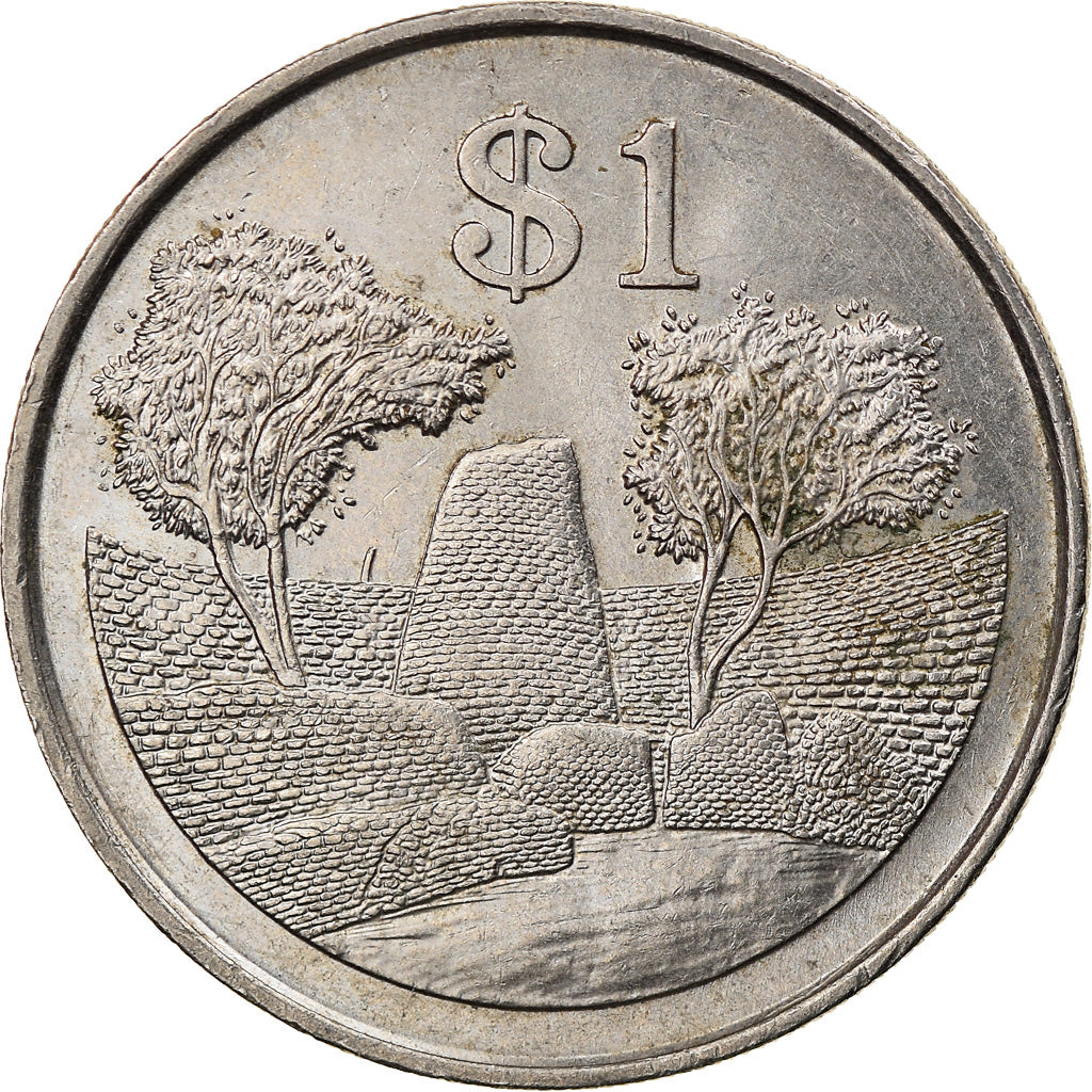 Coin, Zimbabwe, Dollar, 1980, AU(55-58), Copper-nickel, KM:6