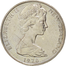 NEW ZEALAND, 50 Cents, 1978, KM #37.1, AU(55-58), Copper-Nickel, 31.75, 13.65