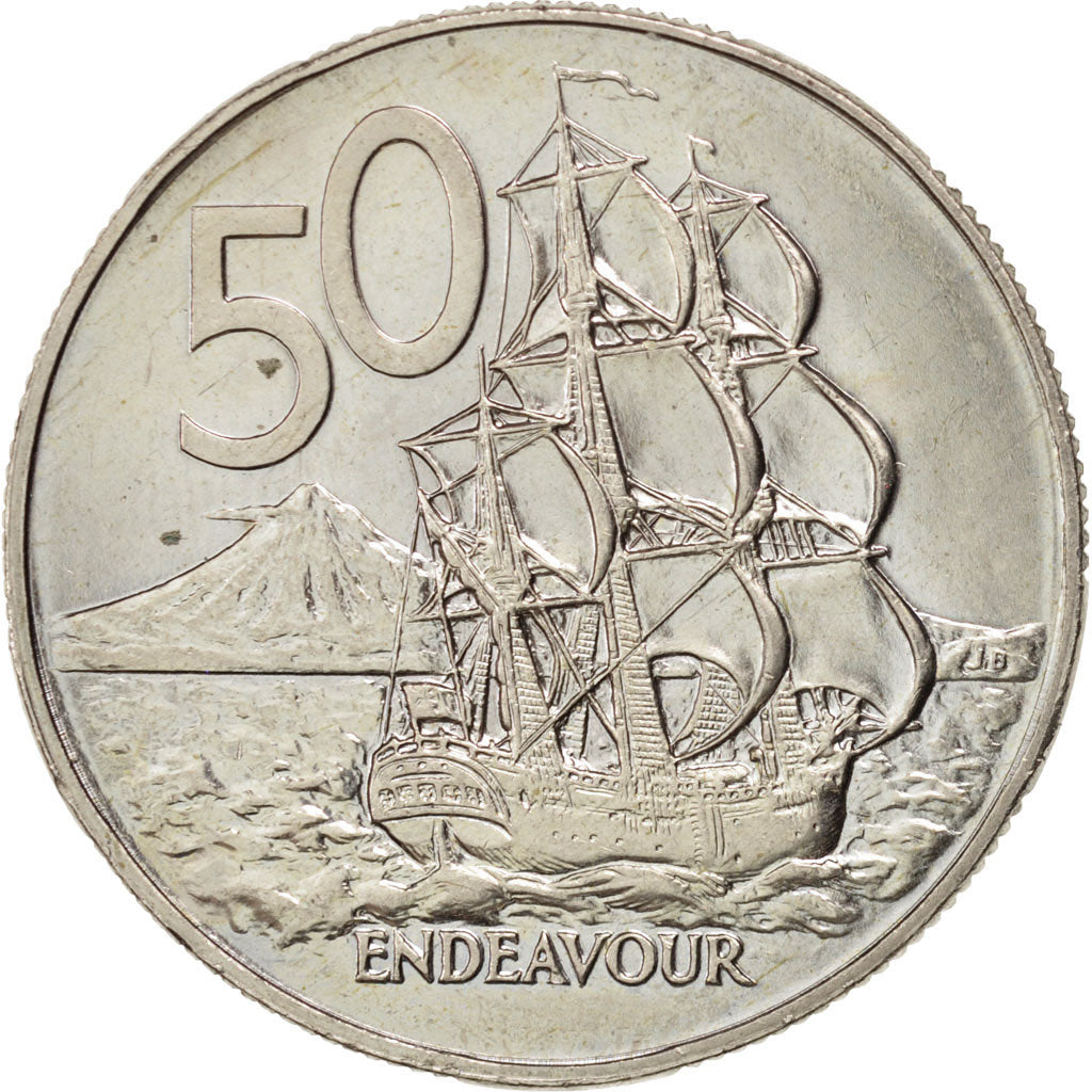 NEW ZEALAND, 50 Cents, 1978, KM #37.1, AU(55-58), Copper-Nickel, 31.75, 13.65