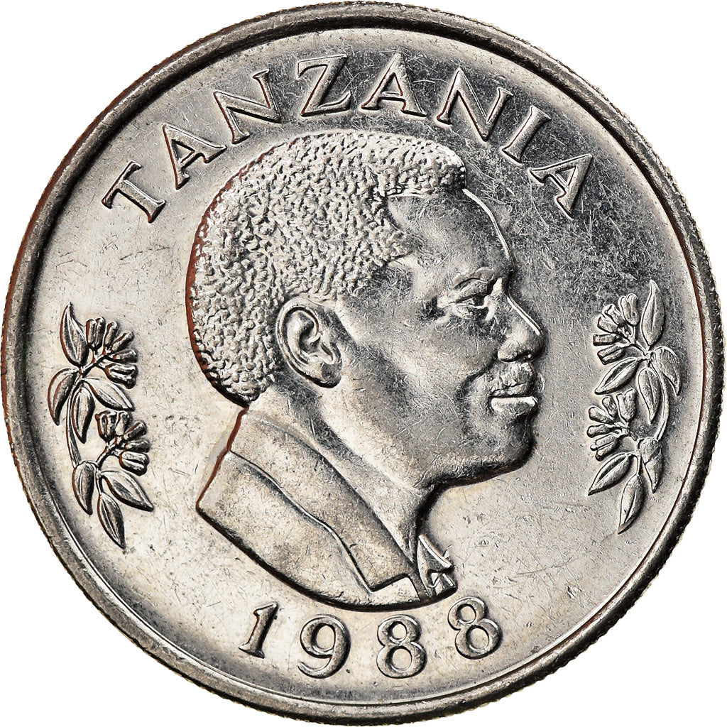 Moneta, Tanzania, Shilingi, 1988, British Royal Mint, SPL-, Acciaio ricoperto in
