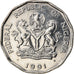 Münze, Nigeria, Elizabeth II, 50 Kobo, 1991, Franklin Mint, VZ+, Nickel plated